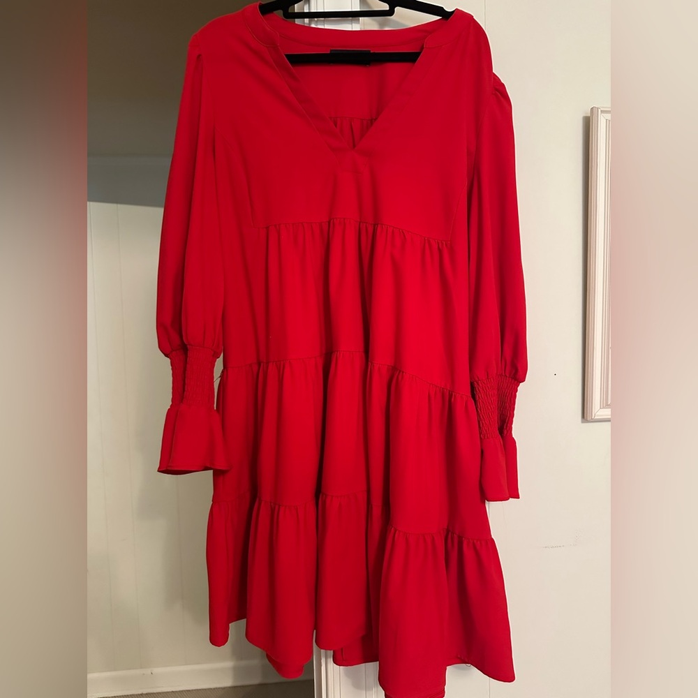 Pomander Place Bold Red Dress